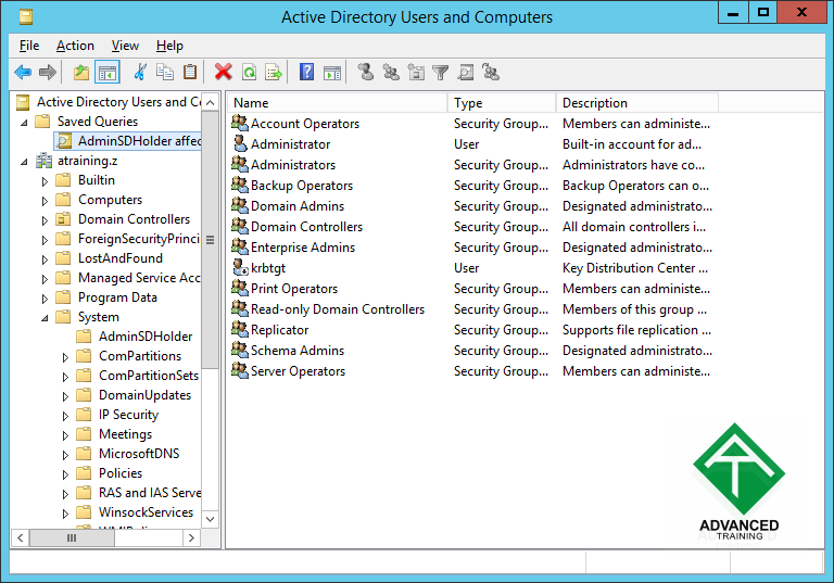 Защищаемые SDProp и AdminSDHolder объекты в Windows Server
