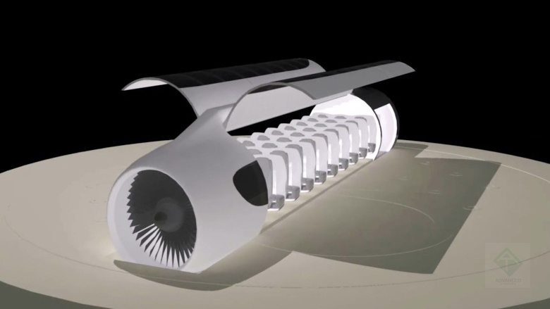 Другой рисунок прототипа Hyperloop