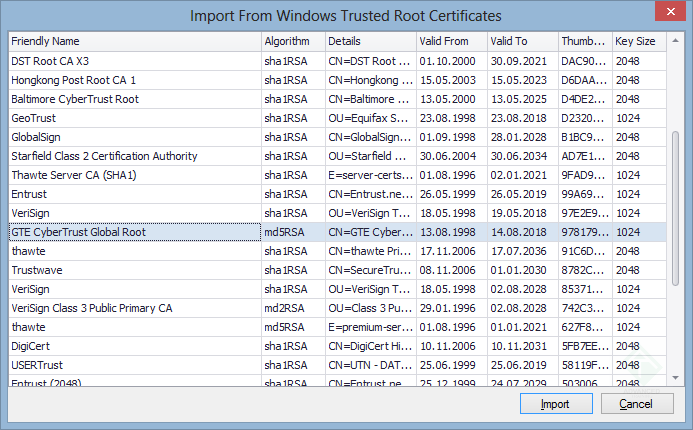 EMET 4.0 - Список Trusted Root CA